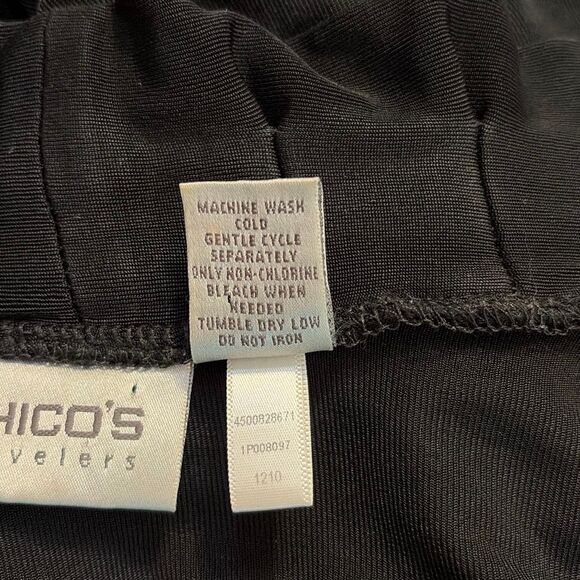 Chico’s Travelers Black Ruffle Front Cardigan XL - Picture 6 of 6